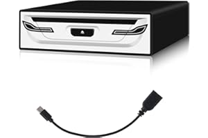 LORPHEIR Lettore CD/DVD esterno per auto, laptop, TV e altro: USB 2.0, Plug & Play, anti-shock, Smart TV, laptop, tablet (Android 4.4+), cavo USB e supporto
