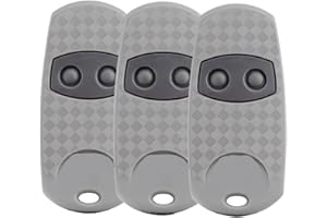 REOVAL Lot de 3 clés de porte de voiture 433,92 MHz - 2 boutons - Télécommande universelle compatible avec CAM Top 432EE, Top 432EV, TOP432-NA