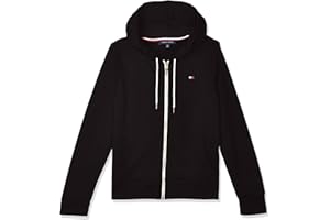 Tommy Hilfiger Damen Kapuzenjacke aus French Terry mit Reißverschluss, Einfarbig Kapuzenpullover