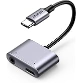 UGREEN USB C - 3.5mm Kulaklık Jakı Ses Adapt&ouml;r&uuml; ve Şarj Cihazı DAC Tip C - Aux Kulaklık Ayırıcı iPad Pro 2021/2020, iPad Air 