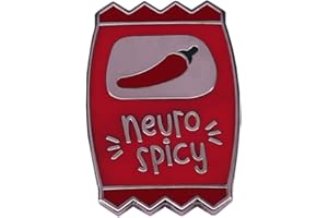 ZHIXUAN Neuro Spicy Sauce Packet Enamel Pin Mental Health Awareness Brooch Neurodivergent ADHD Lapel Pins for Backpack Accessories Funny Jewelry
