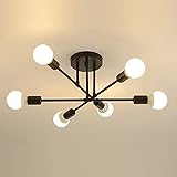 Goeco Lámpara de Techo, Vintage Candelabros, Lámparas Colgantes Retro Elegante Lámpara Industrial E27 (No Incluidas Bombillas