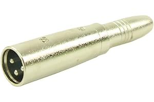 Plugger, adaptateur simple fiche Jack femelle mono 6.35mm vers fiche XLR mâle 3 broches. Permet de brancher tous types d’appareils audio. Gamme Easy adoptée par les professionnels de l'audio.
