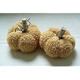 Kürbisse 2er-Set 'Gelb' Handmade Unikat