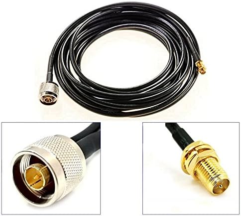 Lysignal N Male Connector to RP-SMA Female Antenna Pigtail Cable (26.6ft/8m)