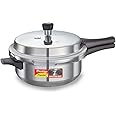Prestige Popular Plus Induction Base Junior Deep Pan, Aluminium Outer Lid Pressure Cooker, 4.1 Litres, Silver, 4.1 Liter