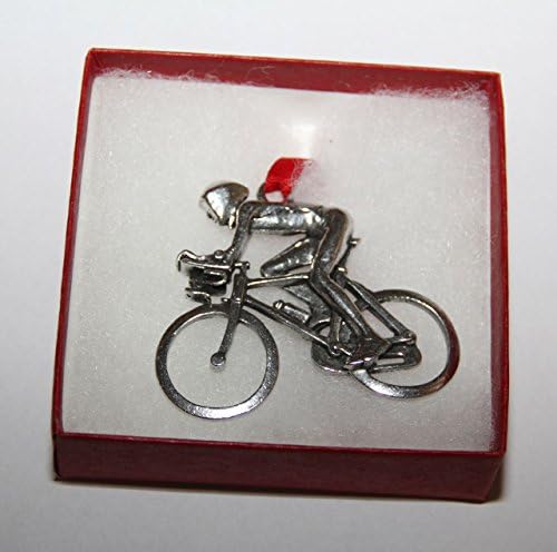 Bicycle Ornament - Male Cyclist with Aerobars