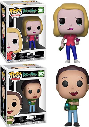 Funko POP! Rick & Morty: Beth + Jerry – Stylized Vinyl Figure Set NE