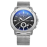 XINLEE Herrenuhr Zeiger zeigt Multifunktions DREI-Pin wasserdichtem Leder Gürtel Uhr, 001