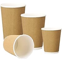 Custom Branded Disposable Ripple Wall Paper Hot Coffee Cup