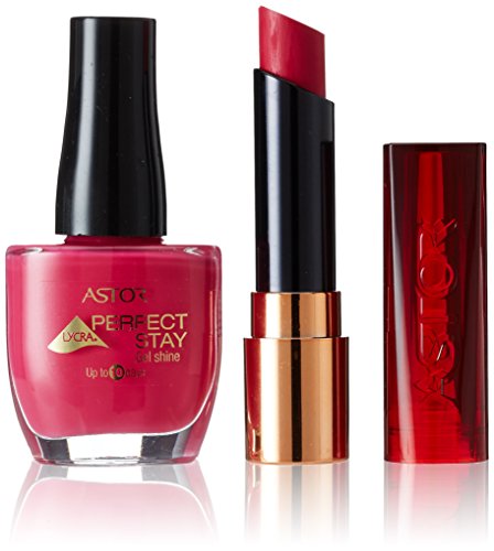 ASTOR Set Perfect Stay Fabulous Lippenstift, Farbe 240 Berry + gratis Gel Shine Nagellack, Farbe 613, 1er Pack (1 x 16 g)