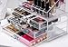 Organised Beauty 2 Piece Clear Acrylic Makeup Storage / Jewellery / Cosmetic / Nail Polish / lipstick Organiser Display Stand 3 Drawers |19 Sections | High Grade 3mm Acrylic
