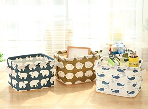 iTemer kosmetik koffer make up tasche Aufbewahrungsbox Stoff Ablagebox Tiere und pflanzen muster - 5