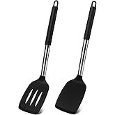 Vicloon Silicone Kitchen Utensils, 2 x Non-Stick Heat Resistant Spatula, BPA-Free Silicone Spatula, Set of Silicone Spatulas