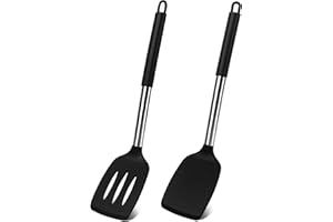 Vicloon Silikonowy pomocnik kuchenny, 2 szt Łopatka Zestaw silikonowych naczyń kuchennych zawiera szpachelkę cedzakową, szpatułkę, nieprzywierającą, szpatułkę cedzakową, szpachelkę żaroodporną