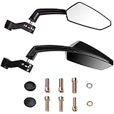 Evermotor Universal Motorrad Rückspiegel Spiegel Set 2x M10 Rechtsgewinde, 2x M8 Rechtsgewinde + 1x M10 Linksgewinde, 1x M8 L