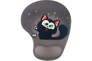 LUCOCIA Tappetino per mouse con poggiapolsi, tappetino per mouse ergonomico con poggiapolsi con base antiscivolo in poliuretano, un tappetino per mouse da gioco per casa, ufficio, lavoro, apprendimento (G)