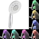 ♬ Einstellbare Duschköpfe mit 5 Einstellmöglichkeiten:  Mit 5 verschiedenen Sprühmodi können Sie je nach Stimmung zwischen einer sanften Sprühmassage und einer Hochdruckmassage wechseln. Erleben Sie eine bessere Dusche mit der Kontrolle und Flexibilität.