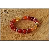 Element-Feuer - Eleganter Armband - Achat, Citrin, sonniger Stein (Harz),Karneol (10mm)