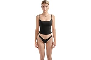 SUUKSESS Women Sexy Square Neck Tank Top Summer Y2K Going Out Vest Basic Cami Shirt