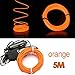 Produktbild TOOGOO(R) 5M Flexible EL Wire Neon-LED-Auto-Licht-Party Rope Tube + 12V Wechselrichter - Orange
