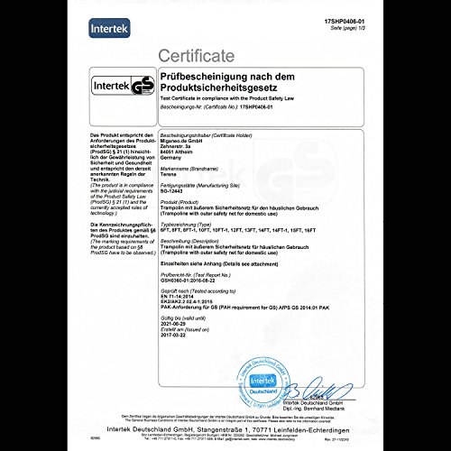 Terena® Trampolin 366 cm mit Netz Sicherheitsnetz Gartentrampolin für Kinder 12ft - 4