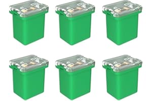 Gebildet Lot de 6 fusibles Assortis en Forme de boîte Jcase 12 V-24 V pour camions, Voitures et SUV, Bateau (40 A)