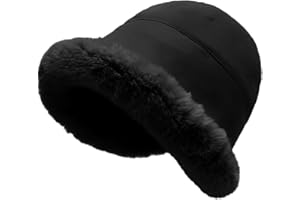 crazy bean Cappello Donna Invernale Elegante con Fodera Cappelli Pescatore Peloso Caldo Polaire in Pelliccia in Pile