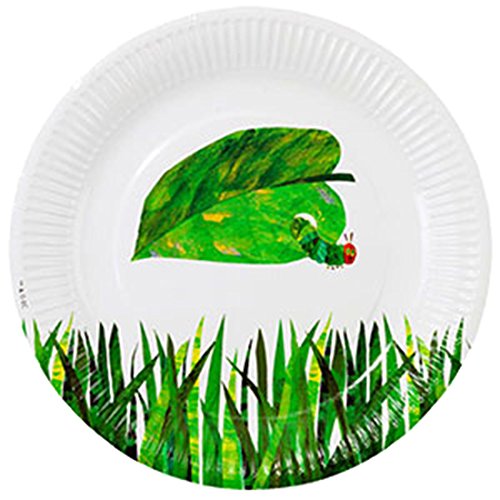 erdbeerloft – Party Dekoration- Kindergeburtstag Raupe Nimmersatt Papier Teller, 23cm, 12 Stück, Mehrfarbig - 2