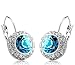 Shining Diva Blue Platinum Plated Crystal Clip-On Earrings For Women/Girls RS.299.00