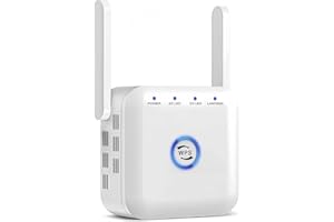 GPVKO 2025 Newest WiFi Extender, WiFi Booster, WiFi Repeater, Covers Up to 9800 Sq.ft and 50 Devices, Internet Booster - with Ethernet Port, Quick Setup, Home Wireless Signal Booster