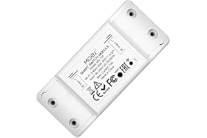 MOES Tuya WiFi Módulo de interruptor de luz inteligente Disyuntor universal 10A, Smart Timer WiFi Control remoto inalámbrico, funciona con Alexa Echo/Google Home, Smart Life App Smart Home