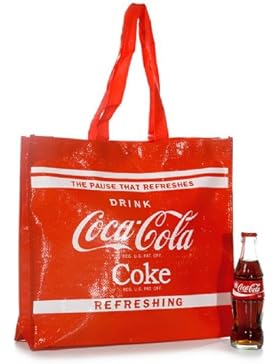 Coca Cola Shopper 38x35cm Shopping-Tüte Rot Tasche