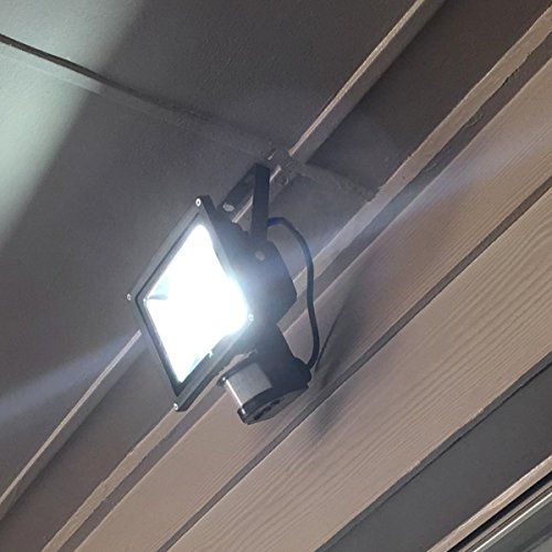 LE 30W Fluter mit Bewegungsmelder ersatzt 75W HPS 2100lm Strahler Kaltweiß IP65 Wasserdicht sensor außenleuchten led Flutlicht Scheinwerfer Außenleuchten - 6