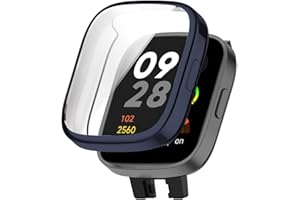 Feysentoe Hülle mit TPU Displayschutz Kompatibel mit RedMi Watch 3 Schutz Case Schutzhülle.(Mitternachtsblau)