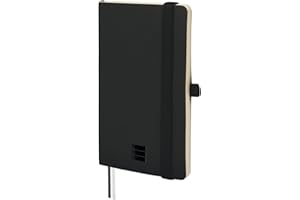 Finocam - Cuaderno Nexo Tapa Blanda Dotted-Punteado Negro | Cuaderno Pequeño de Hojas Microperforadas | Bolsillo y Portabolígrafo | 72 Hojas,Ideal para Bullet Journal