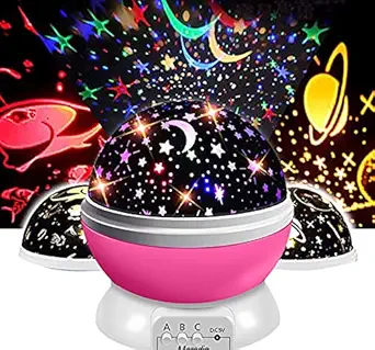 HomeJoy Plastic Lamp, Multicolour, 4 Bulbs, Pack of 1 x Star Projector, 1 x USB Cable, 1 x Operating Manual