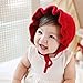 Koly® Baby Infant Newborn Crochet Knit Cap Cute Warm Hat Earmuffs Girl Boy Hat (Red)