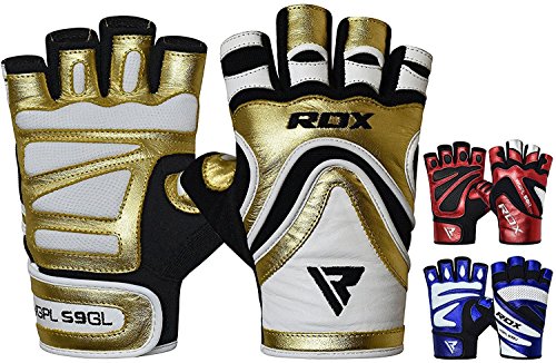 RDX Fitness Handschuhe Trainingshandschuhe Handgelenkschutz Crossfit Sporthandschuhe Rindsleder Gewichtheben workout krafttraining Bodybuilding Gym Gloves