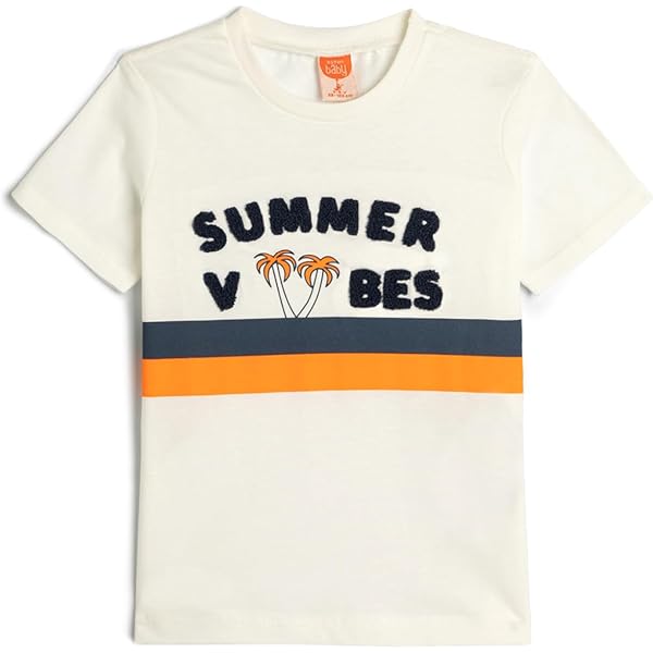 Koton Baby Jungen T-Shirt - Kurzarm Mit Löwen Print, 100% Baumwolle