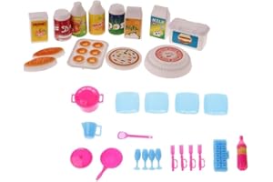 SGerste Domek dla lalek miniaturowe akcesoria kuchenne zestaw naczyń i naczyń dla lalki Barbie