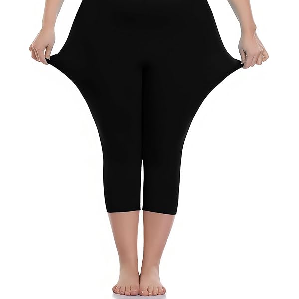 Plus Size Leggings Happy.angel With Pockets - High Waisted