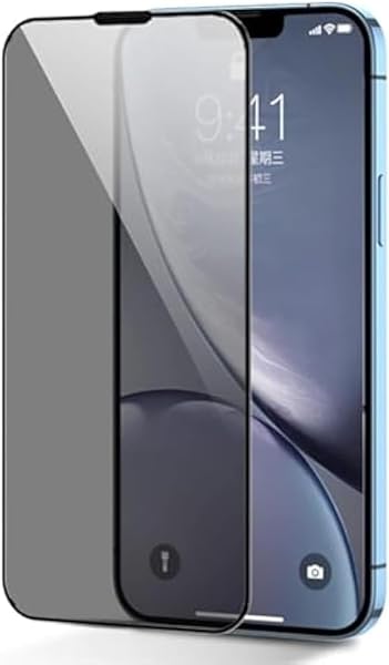 Privacy Anti-Spy Screen Protector with Black Frame for Apple iphone (13 pro max / 14 plus)