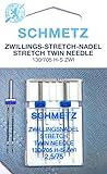 Stretch gemelas aguja en pack doble sistema 130/705 schmetz plana pistón