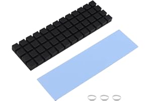ZDE M.2 SSD Heatsink 70x20x4mm Graphite Covered Pure Copper Heatsink with Silicone Thermal Pads for PC Laptop Raspberry Pi M.2 2280 SSD NVMe Cooler