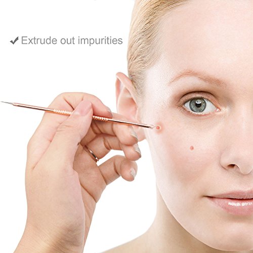 Mitesserentferner, Becoyou 4 Stücke Komedonenquetscher Set aus Edelstahl Pickel Extraktor Professionell Gesundheit Behandlung für Pickel Whiteheads Akne Extraktoren - 6