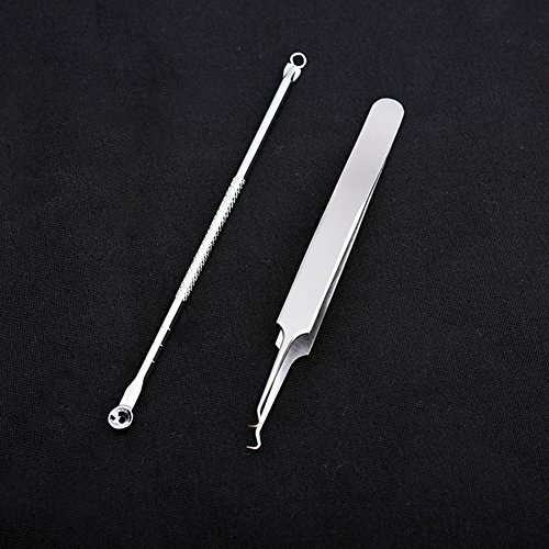 Blue Vessel NEUE Kurve Gebogen Mitesser Akne Nadel Pinzette Pickel Extractor Remover - 3