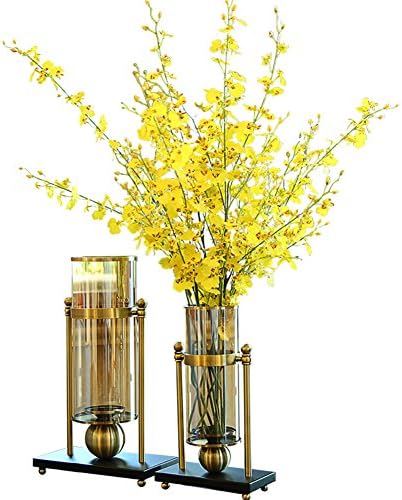 XINYOUER European glass candle holder Creative vase ornaments Flowers not included -A