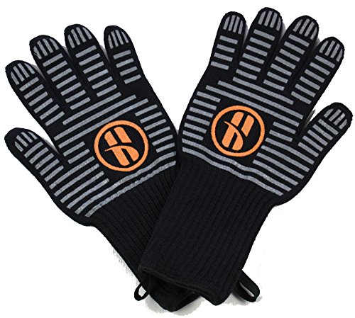 Premium Grill-Handschuhe, Ofen-, Kamin-, Back-Handschuhe für professionellen Einsatz, hohe Sicherheit, hoher Hitzeschutz, EN407 beglaubigt,