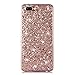 Produktbild iPhone 7 Plus/iPhone 8 Plus Hülle Glitzer Handyhülle, Coollee Ultra Slim Glitter Sparkle Hart PC Case Süße Mädchen Luxus Bling Strass Glänzend Handytasche Bumper Hardcase Dünnes Smartphone Etui Back-Cover Rot Rosa Hartschale Schutzhülle für Apple iPhone 7 Plus/ iPhone 8 Plus 5,5 Zoll (Roségold)